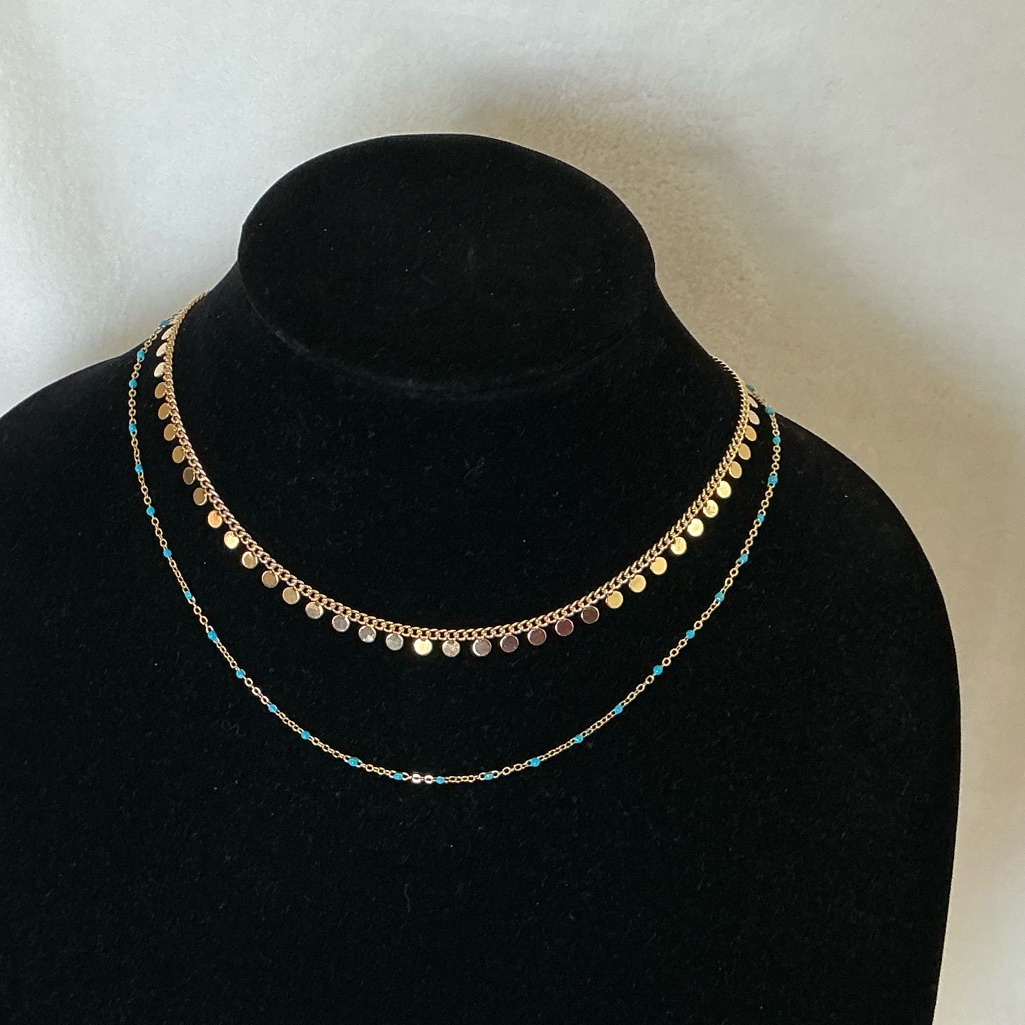 Panacea Disc And Beads Layered Necklace